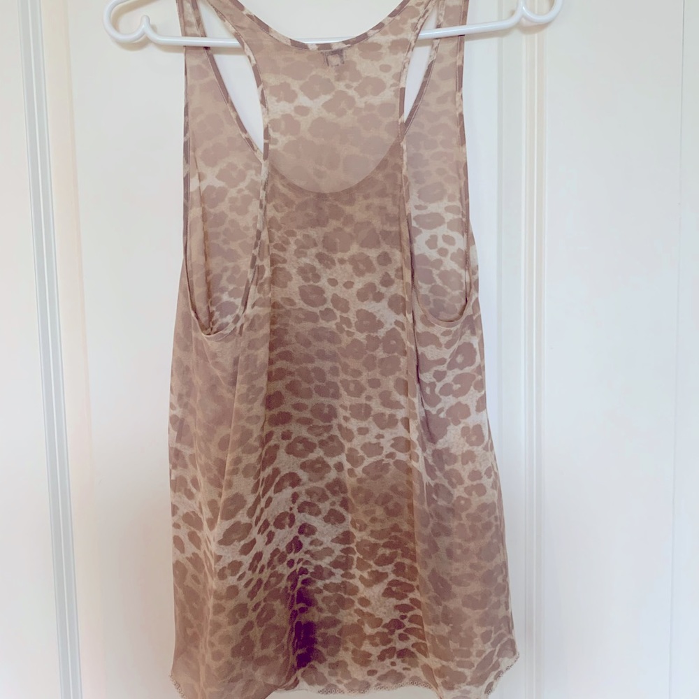 Wilfred 100% silk leopard print tank - Sz S, EUC